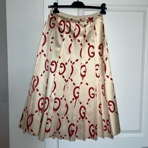 COPY - Gucci Ghost Midi Pleated Skirt size 40